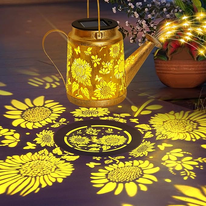 Christmas Gifts Solar Solar Lanterns Garden Decor Sunflower Lights, Large - Image 2