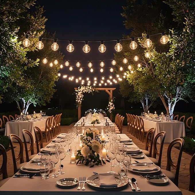 RTTY Dense-Glow Outdoor String Lights 120ft, G40 Led Patio Globe Lights - Image 9
