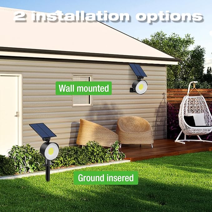 nipify 2 Pack Solar Spot Lights Outdoor Waterproof - Image 5