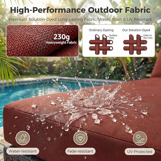 NICESOUL 9 Piece Plus Size Outdoor Patio Conversation Set - Image 9