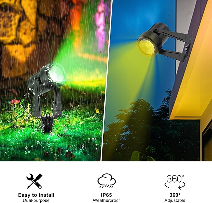 Banord RGBW Color Changing Outdoor Landscape Lighting, 8 Pack Low Voltage LED - Image 3