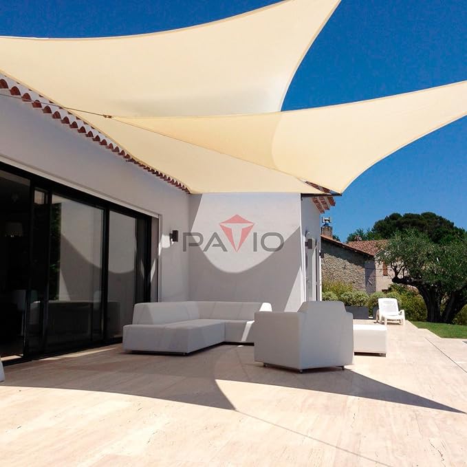 Patio Paradise 6' x 6' x 5'10" Sun Shade Sail Triangle Canopy, Permeable Shade - Image 5