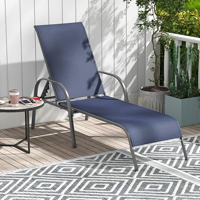 Giantex 2 Pack Patio Lounge Chair, Outdoor Chaise Lounge - Image 9