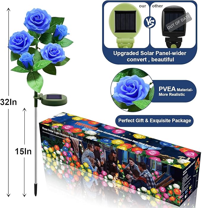 Solar Flower Lights Outdoor - Image 2