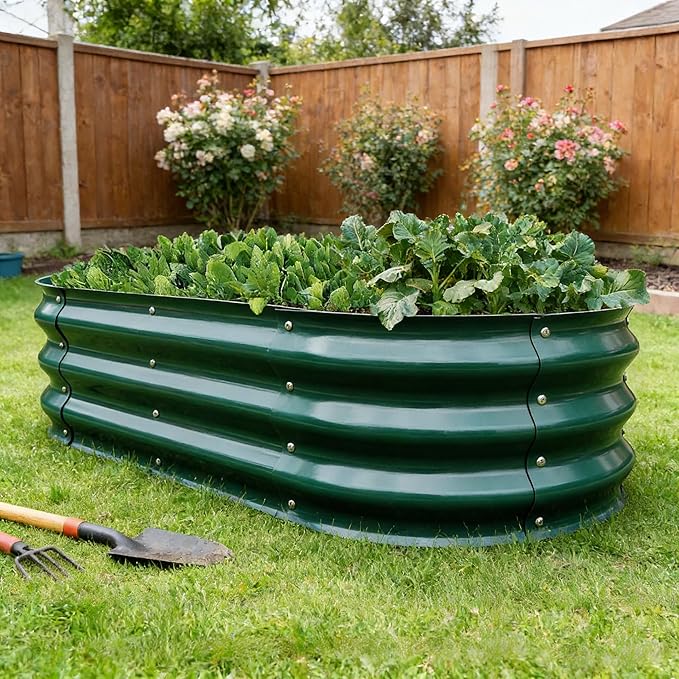 Gardmax 2 Pack Galvanized Raised Garden Bed, Lightweight Planter Boxes Outdoor - Image 8