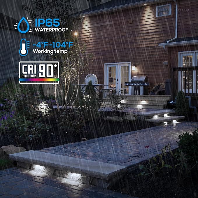 LEONLITE 7 Inch LED Hardscape Lighting, Update Retaining Wall Lights, LED - Image 7