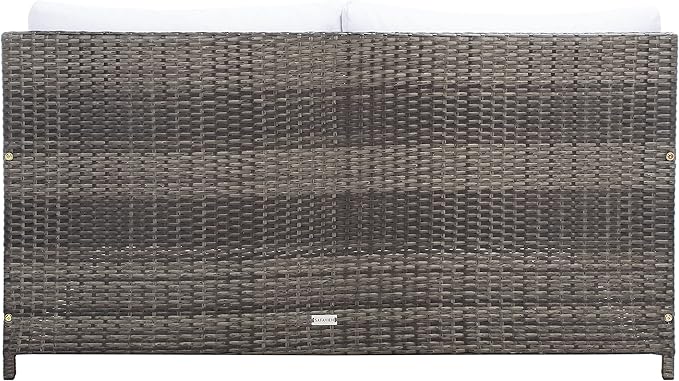 Safavieh Outdoor Collection Cadeo Grey Brown/White Cushion Daybed PAT7500C - Image 12