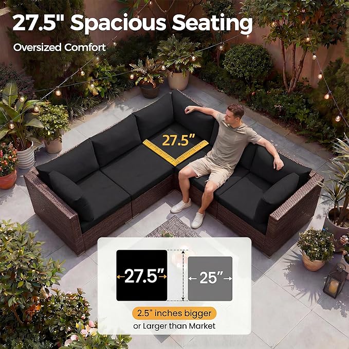 NICESOUL 9 Piece Patio Furniture Set - Image 6