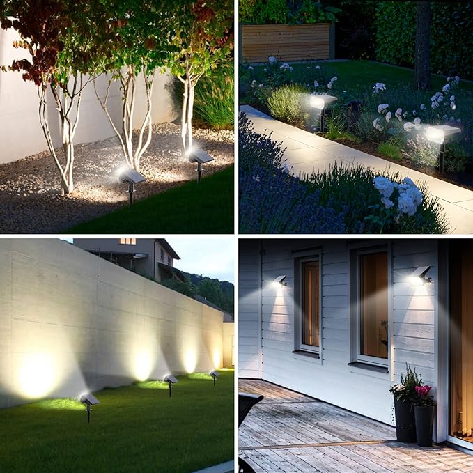 Solar Spot Lights Outdoor Waterproof IP65, 2-in-1 Solar Landscaping Spotlights - Image 3