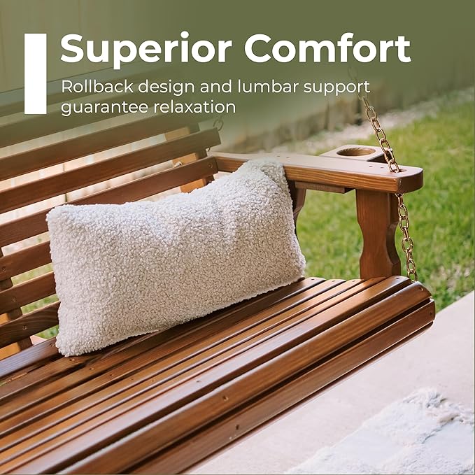 Amish Casual 4 Foot Roll Back Porch Swing - Image 4