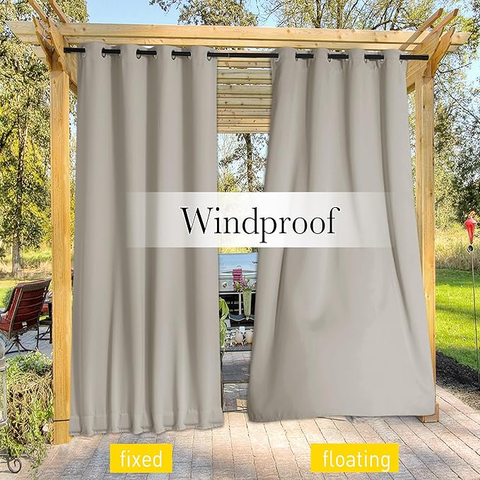 NICETOWN 2 Panels Outdoor Curtains - Image 7