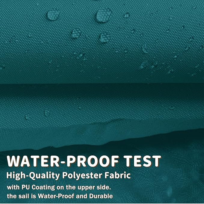 LOVE STORY Rectangle 10'x12' Waterproof Sun Shade Sail Canopy UV Block - Image 6