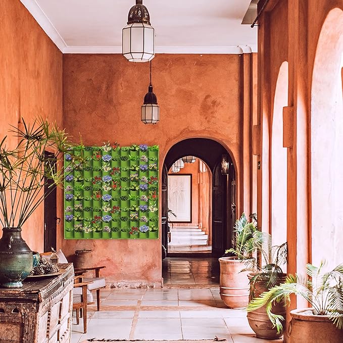 Hanging Planting Grow Bags, 90 Pockets Hanging Vertical Wall Planter Wall - Image 8