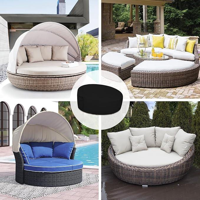 Easy-Going Heavy Duty 600D Outdoor Daybed Cover 75 Inch UV Resistant Patio - Image 7