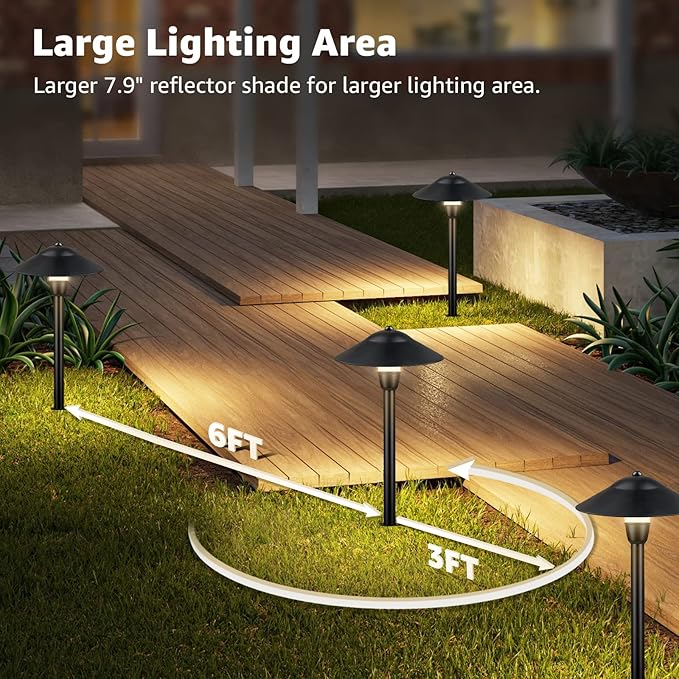 SUNVIE Low Voltage Pathway Lights LED Landscape Lights Low Voltage 3W 12-24V - Image 4