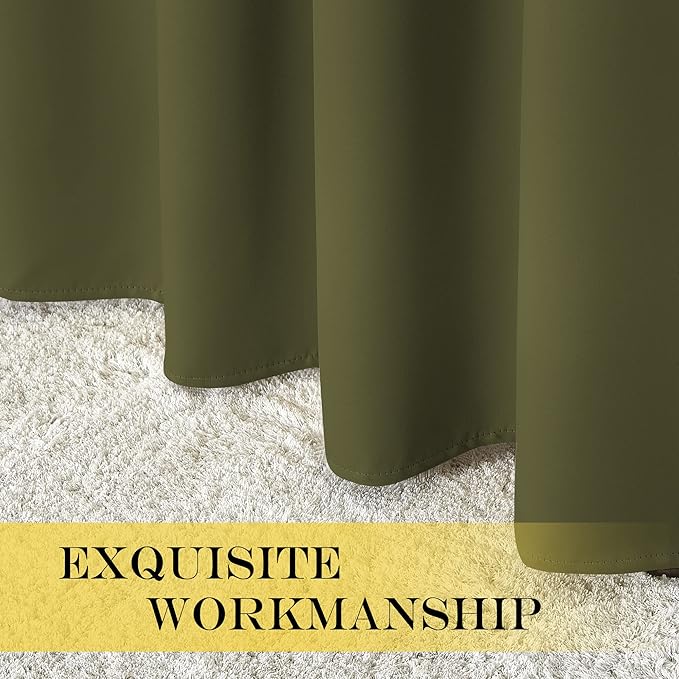 NICETOWN Bedroom Curtain Room Darkening Drapery 102 inches Length - Image 5