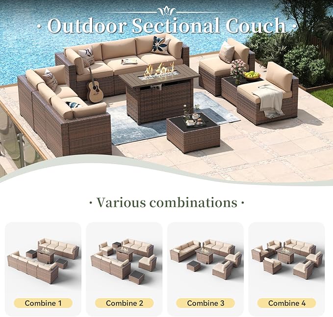 Aoxun 11 Piece Patio Furniture Set - Image 6