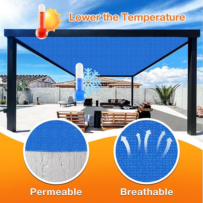 Artpuch Outdoor Pergola Shade Cover 12' X 14' Sun Shade Cloth - Image 4