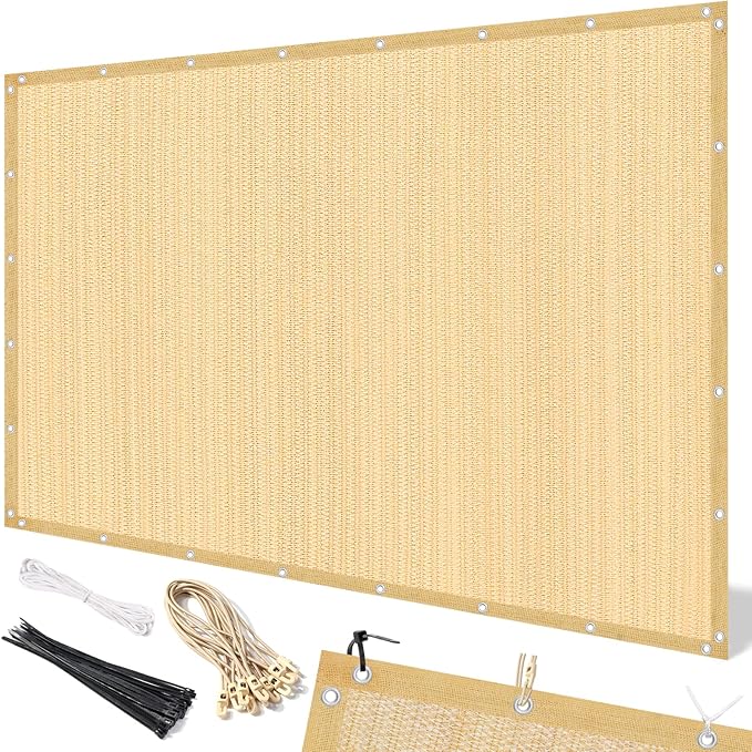 Artpuch 90% Sun Shade Cloth, 6 x 16 FT Pergola Shade Cover Canopy by Artpuch