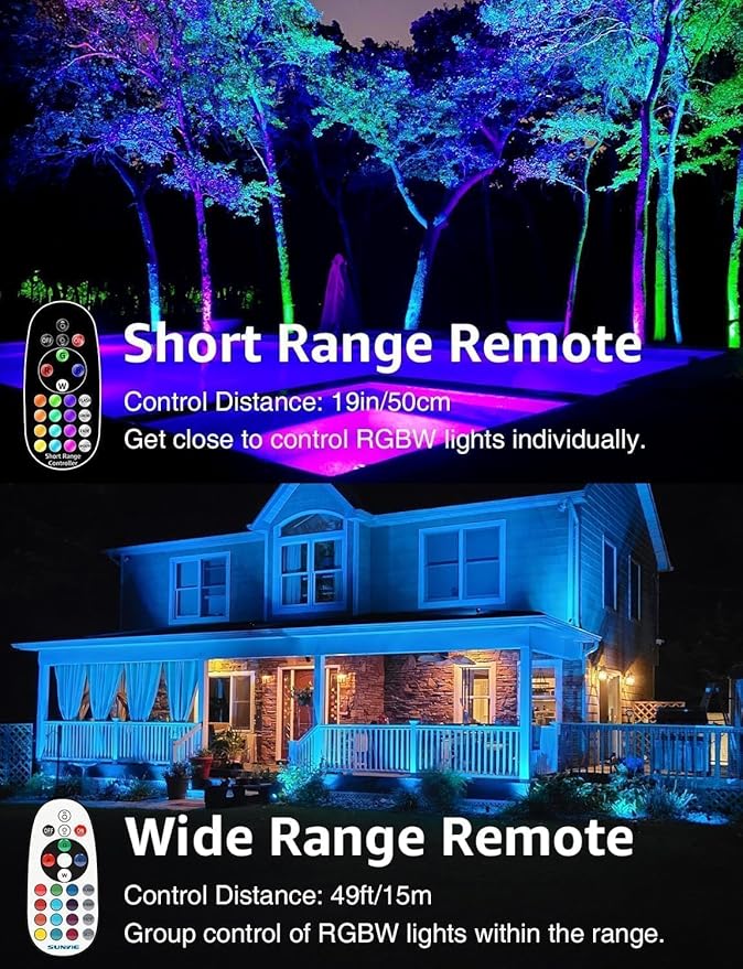 SUNVIE 12W Christmas Low Voltage Landscape Lighting RGB Color Changing LED - Image 3