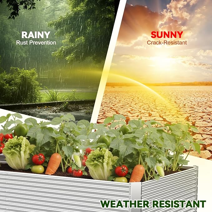 3 Pack Tall 4x2FT Raised Beds for Gardening, Corrugated Galvanized Steel Raised - Image 5