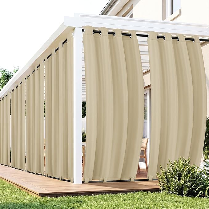 Outdoor Curtains for Patio Waterproof 6 Panels by RichSets