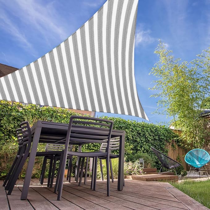 E&K Sunrise 6' x 6' x 6' Sun Shade Sail Triangle Canopy Shade Cover UV Block - Image 7
