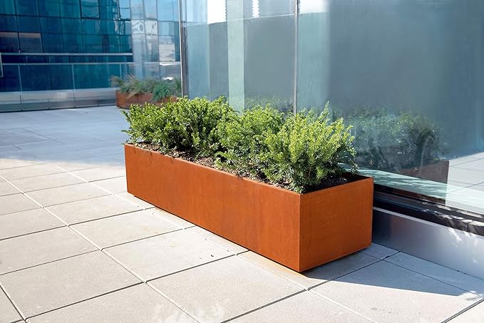 Plantercraft Corten Steel Planters Large Rectangular Planters - Image 2