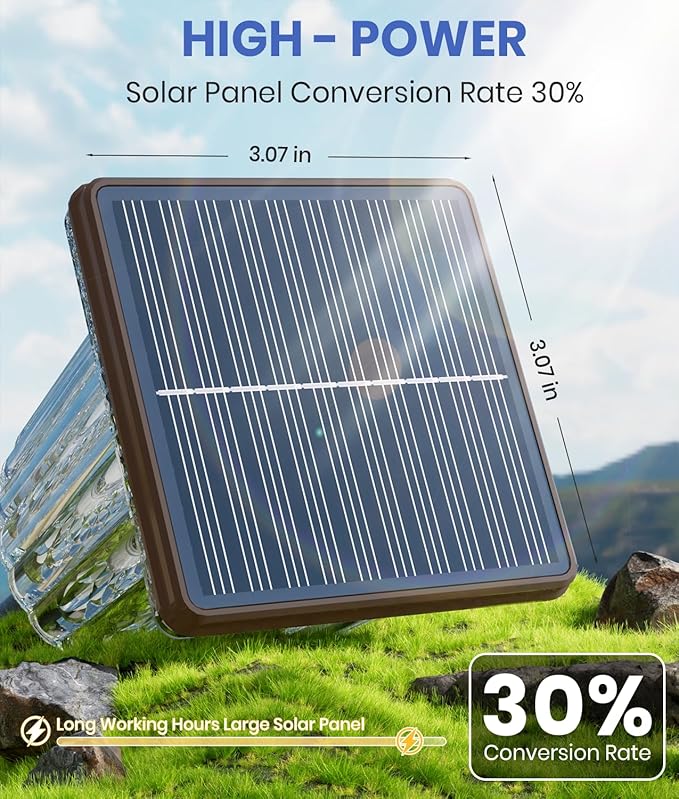 Super Bright Solar Outdoor Lights Waterproof Pathway Powered 4-Pack, Adjustable - Image 2