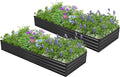 2PCS 6x3x1ft Galvanized Raised Garden Bed Kit, Galvanized Planter Raised Garden by Easllre