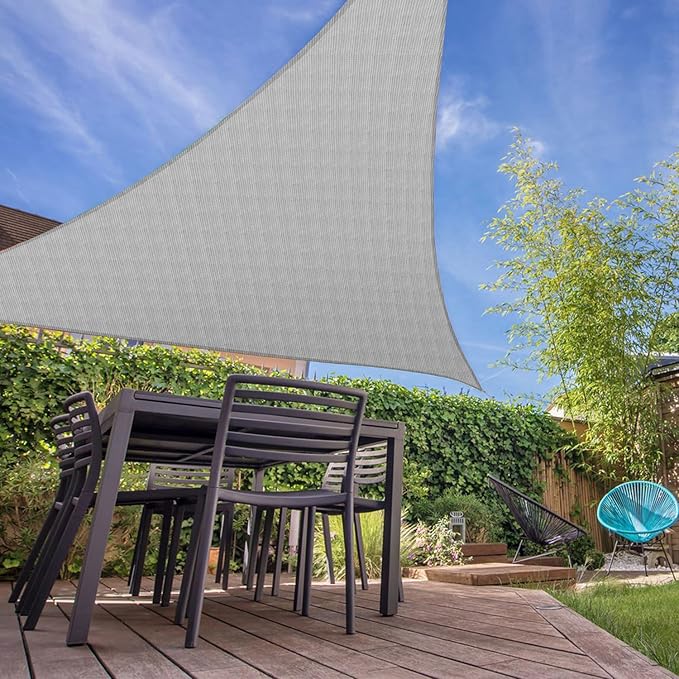 E&K Sunrise 26' x 26' x 26' Sun Shade Sail Triangle Canopy Shade Cover UV Block - Image 7
