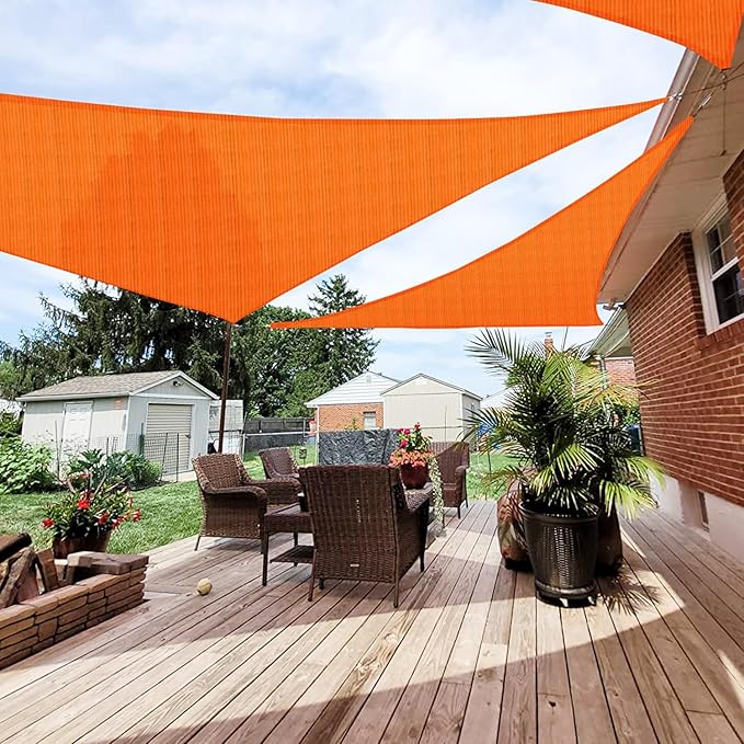 Patio Paradise 19' x 19' x 19' Sun Shade Sail Triangle Canopy Shade Cloth by Patio