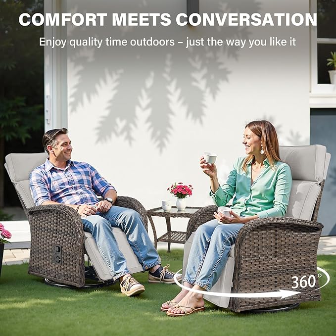 Belord 5 Piece Wicker Patio Furniture Set - Image 3