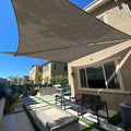 SUNLAX Sun Shade Sail 8' x 16' x 17.9' Brown Rectangle Canopy Sail Shade Cover by SUNLAX