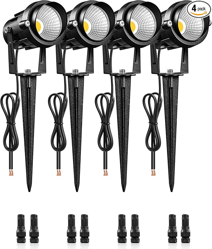 6W 700LM Low Voltage Landscape Lighting, 12V AC/DC 3000K Warm White LED Low by Wilawels