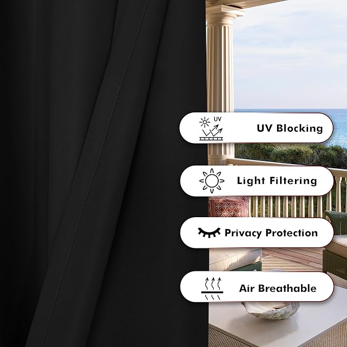 BONZER Waterproof Indoor/Outdoor Curtains - Image 4