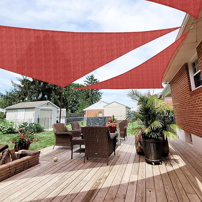 Patio Paradise 14' x 14' x 14' Sun Shade Sail Triangle Canopy Shade Cloth by Patio