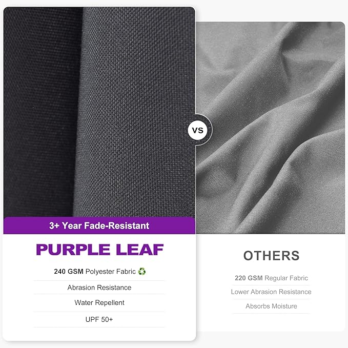 PURPLE LEAF 9' X 12' Right-left Tilt Patio Umbrella - Image 4