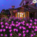 Kohlrabi Solar Garden Lights Outdoor, 10 Pack 80 LED Pink Firefly Lights by KohlrabiDecor