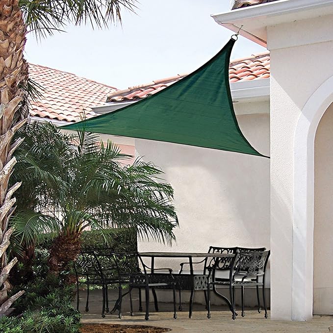 E&K Sunrise 25' x 25' x 25' Sun Shade Sail Triangle Canopy Shade Cover UV Block - Image 8