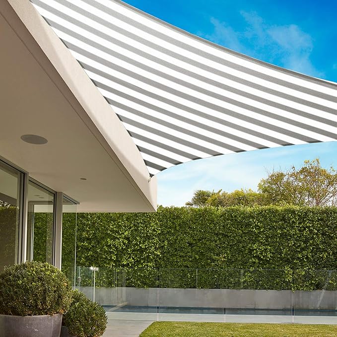 E&K Sunrise 17' x 17' x 17' Sun Shade Sail Triangle Canopy Shade Cover UV Block - Image 8