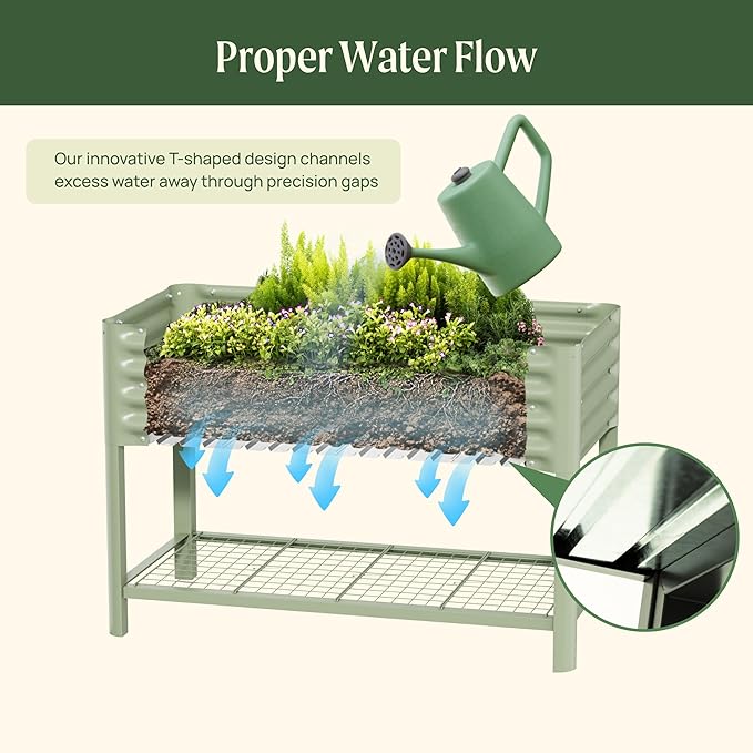 Elevated Raised Garden Bed-V Series, 700 Lbs Weight Capacity, Outdoor Planter - Image 5