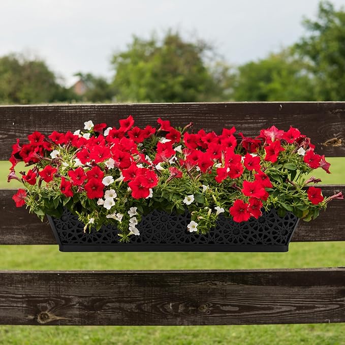Adnee 4 Pcs 24 Inch Fabric Plant Window Box Liners-Rectangular Non-Woven - Image 5