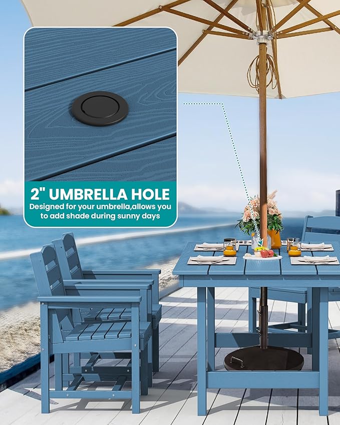 SERWALL Patio Dining Sets for 10 Person, HDPE Dining Set - Image 3