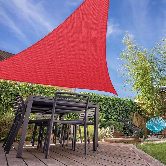 E&K Sunrise 8' x 8' x 8' Sun Shade Sail Triangle Canopy Shade Cover UV Block - Image 7