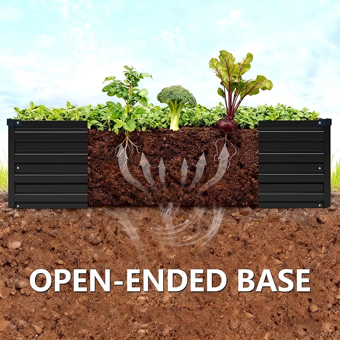 Vengarus 6x3x1FT Galvanized Raised Garden Bed Kit, Outdoor Metal Planter Box - Image 3