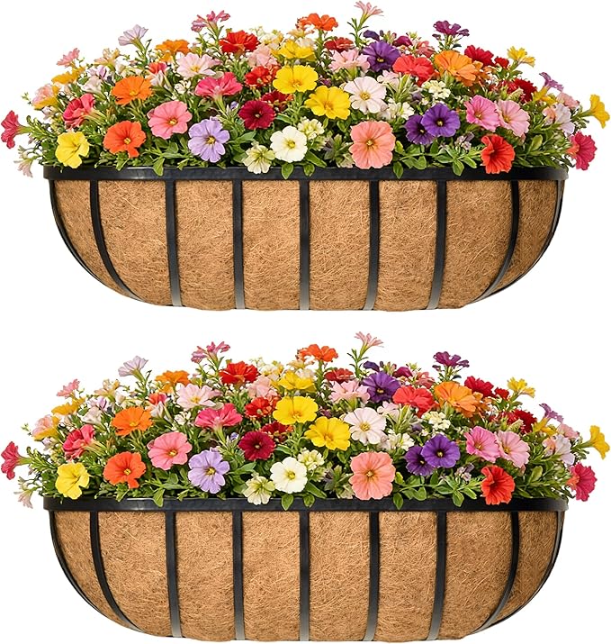 English Inviting Horse Trough Balcony Planter by EIMQUVW