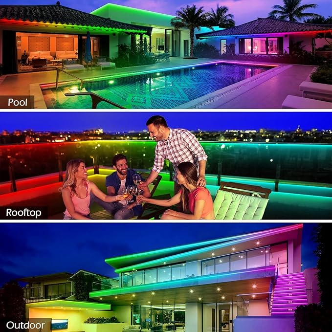 AILBTON 400FT Outdoor LED Strip Lights Waterproof, IP68 Outside Led Light - Image 3