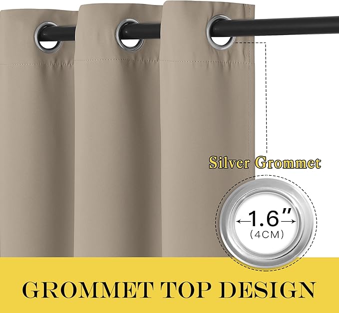 NICETOWN Blackout Patio Curtains 100 x 144 Inches Long - Image 5