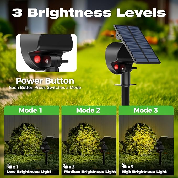 nipify 4 Pack Solar Lights Outdoor Waterproof, 53 LED Solar Spot Lights - Image 3